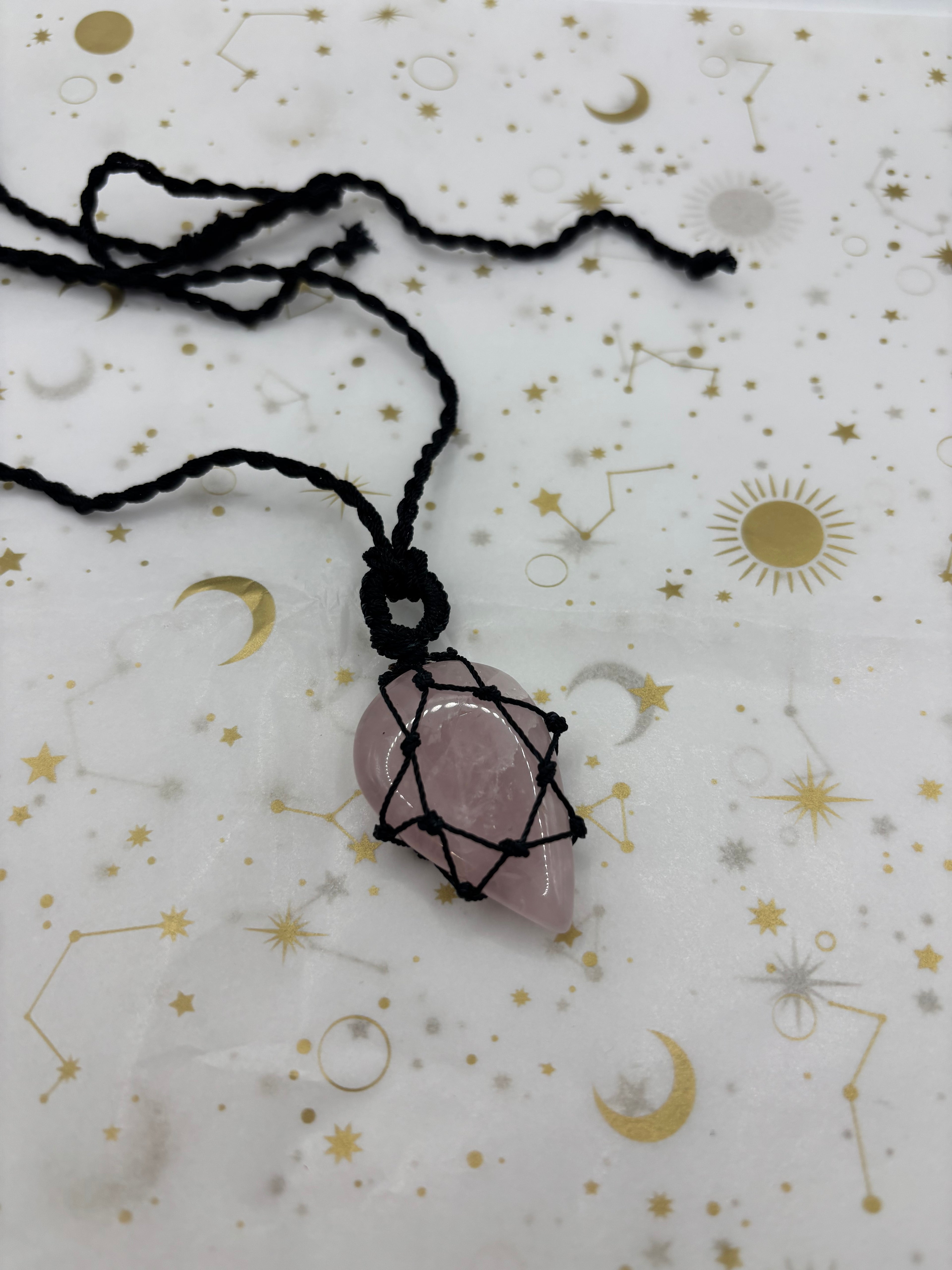 Ciondolo a Goccia - Quarzo Rosa