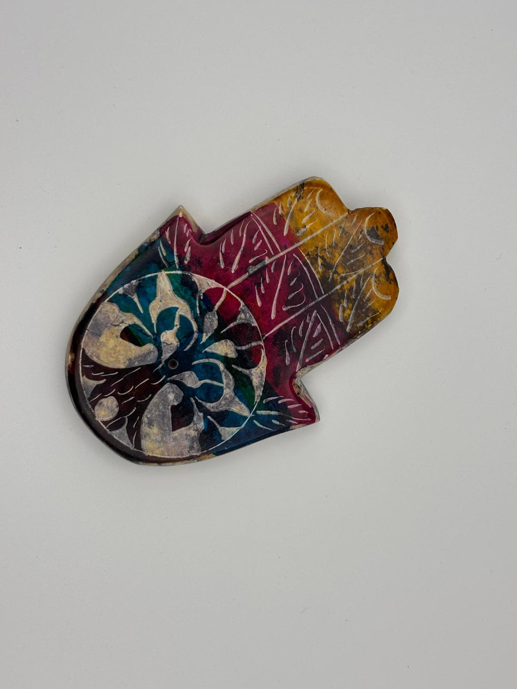 Portaincensi Hamsa in Steatite - Albero della vita