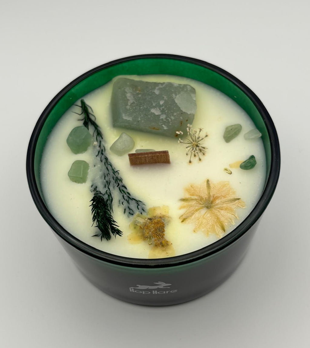 Candele Hop Hare con Fiori e Cristalli - Il Mago