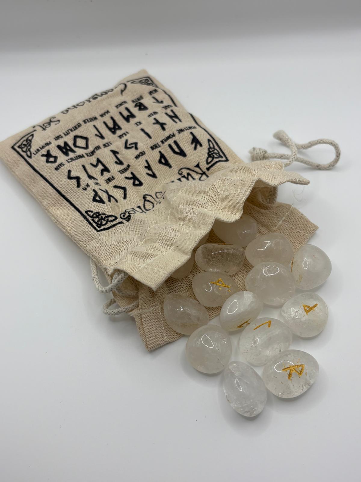 Rune Indiane con Sacca - Cristallo di Rocca