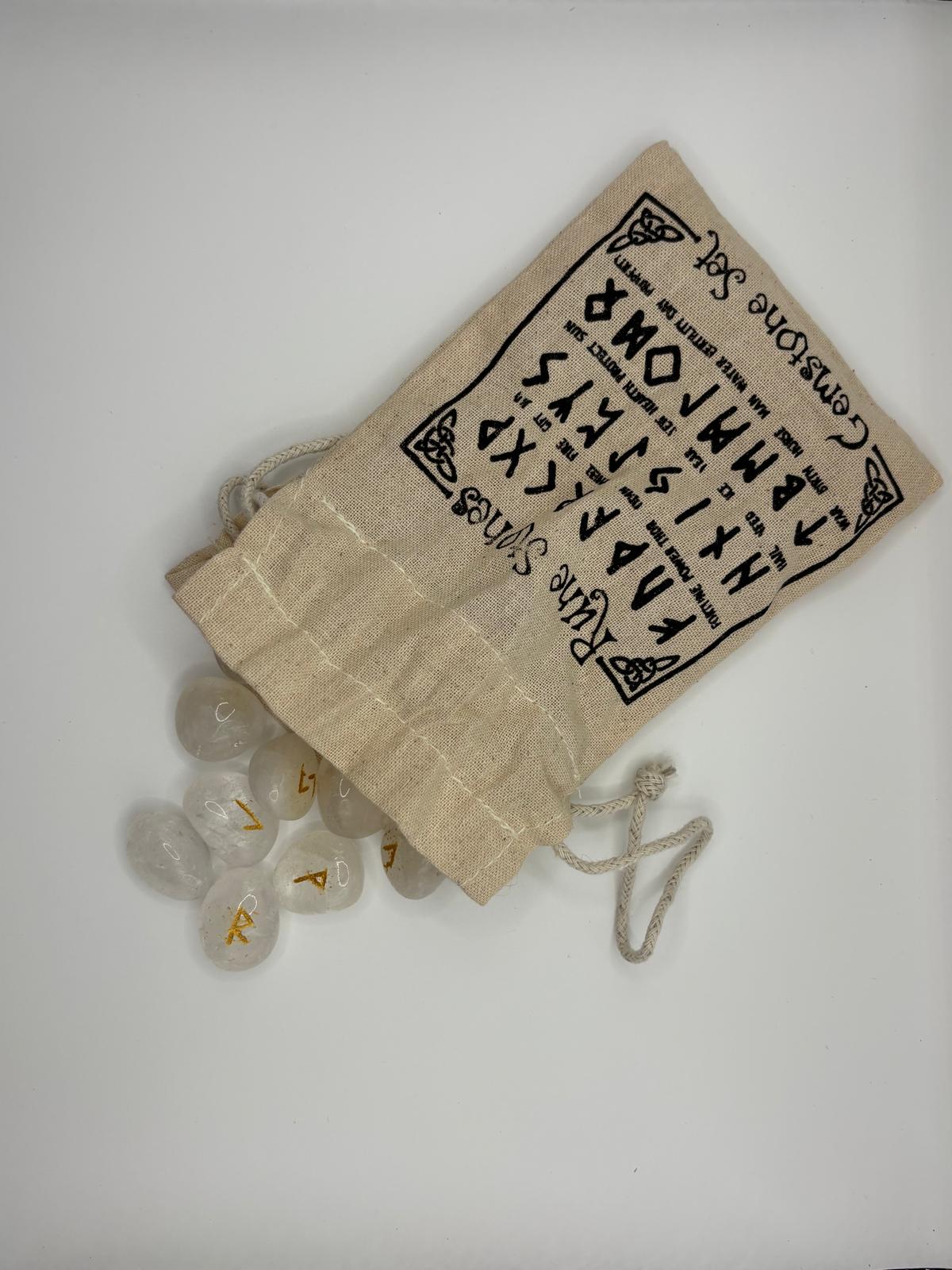 Rune Indiane con Sacca - Cristallo di Rocca