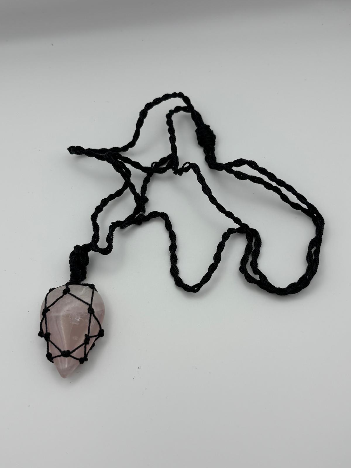 Ciondolo a Goccia - Quarzo Rosa