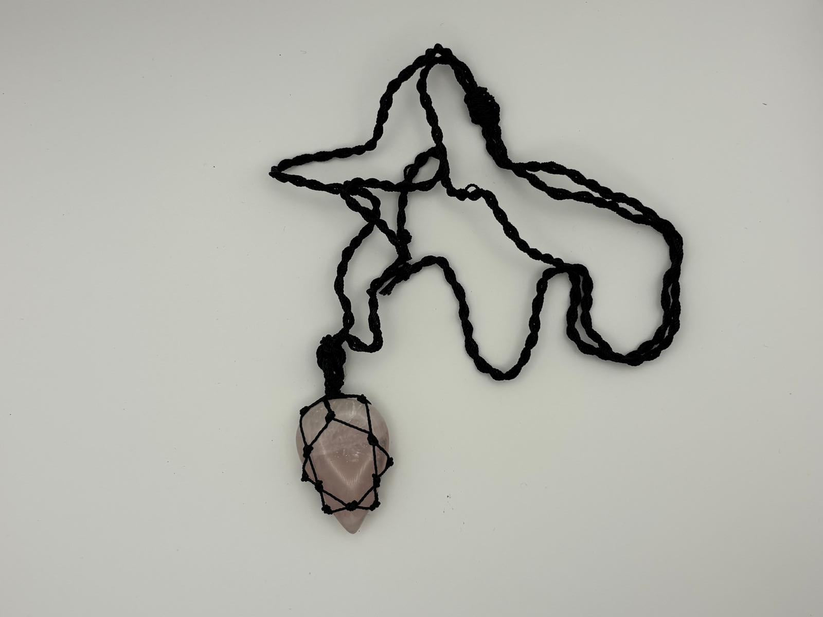 Ciondolo a Goccia - Quarzo Rosa