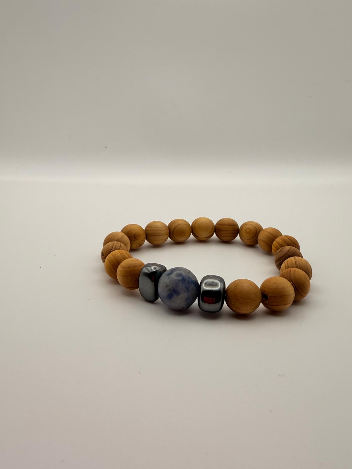 Braccialetto Chakra in Legno di Cedro